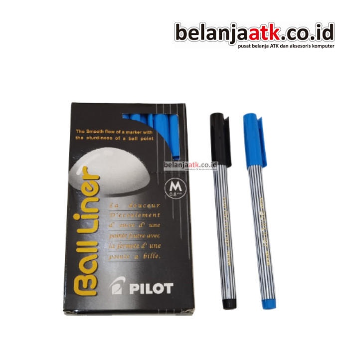 

Pulpen/Bolpen/Bolpoin Pilot Balliner 0,8 mm (Hitam & Biru)
