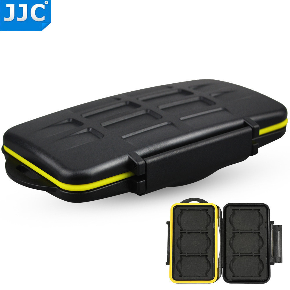 JJC MC-XQD6 Water-resistant Anti-shock XQD Card Holder Camera Memory Card Bag Case Storage Protector
