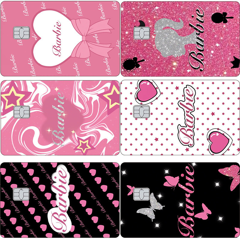 

Barbie Credit Card Debit Card Sticker Anime Kawaii Casual Creative Scratch Resistant Cartoon Waterproof Stickers Decor Gifts