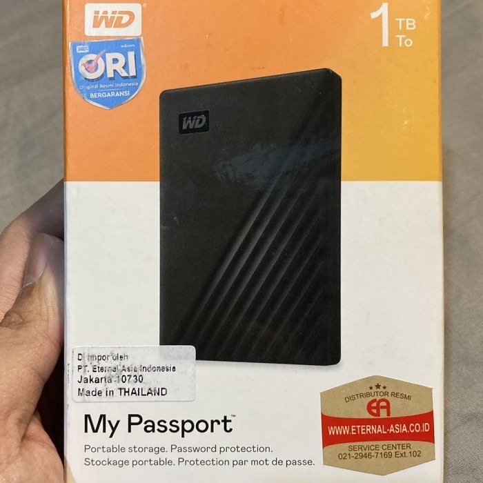 WD My Passport Second 1TB HDD HD Hardisk External Eksternal 2,5"