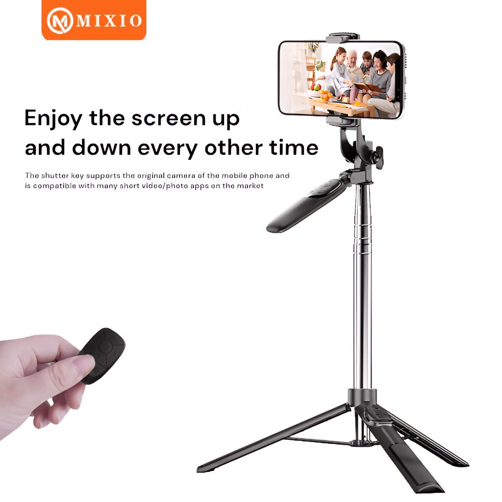 MIXIO A36 - 160CM Tongsis Bluetooth Selfie Stick Tripod with Remote
