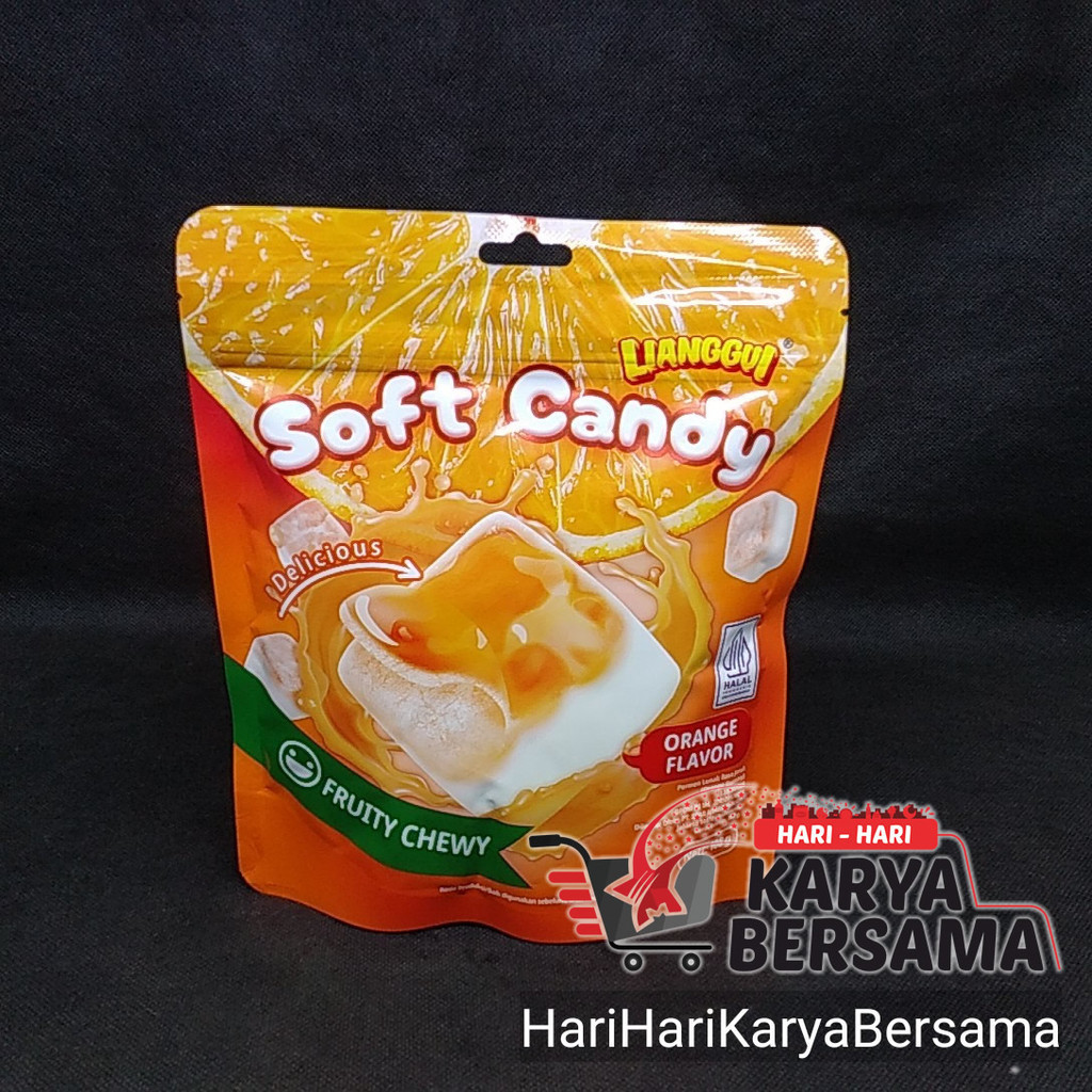 

LIANGGUI SOFT CANDY FRUIT CHEWY ORANGE FLAVOR 108GR