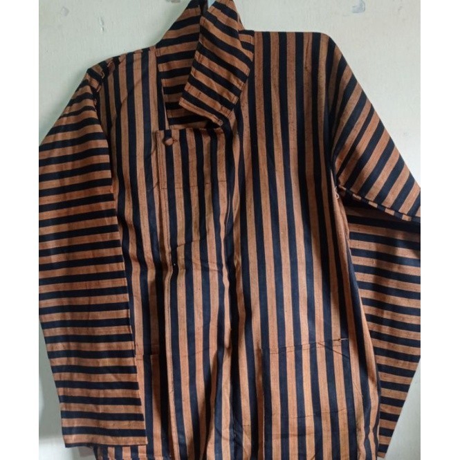LURIK Baju Adat Ja Surjan lurik Katun Primis Pria Desa M L  XL