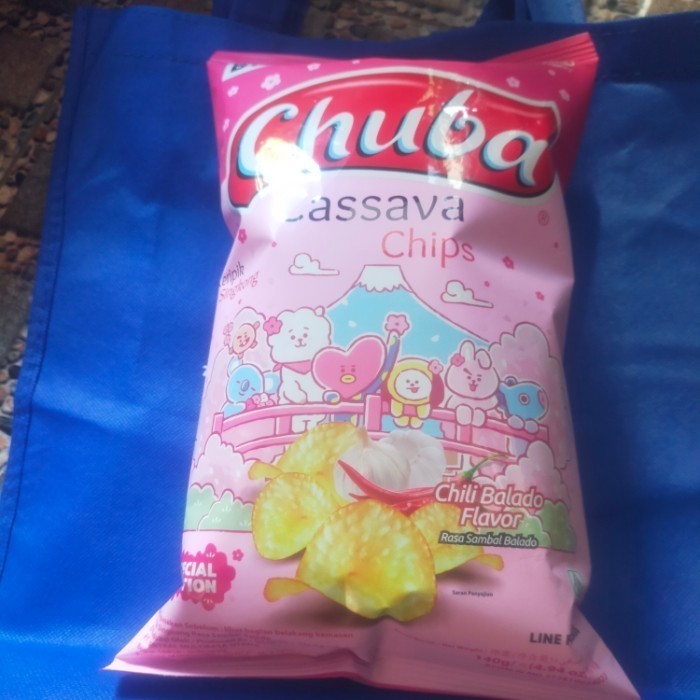 

chuba cassava chips Chili balado keripik singkong 140gr Snack