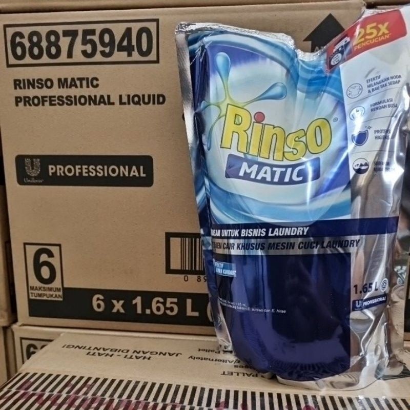 NG65TR43 1Dus Rinso Matic Cair 1,65L isi 6pc  / Rinso Cair 1,65L / Rinso Matic Cair 1,65 Liter / 1Du