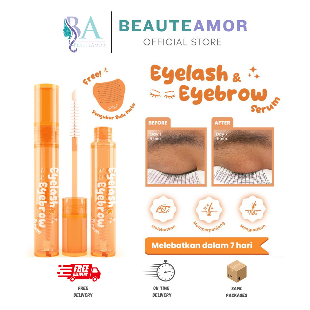 BEAUTEAMOR - SALSA Eyelash & Eyebrow Serum - Serum Bulu Mata Menebalkan dan Penumbuh Alis Cepat with