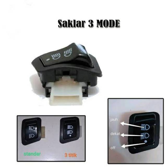 Saklar Lampu 3 fungsi motor honda beat, revo, blade, Supra 125