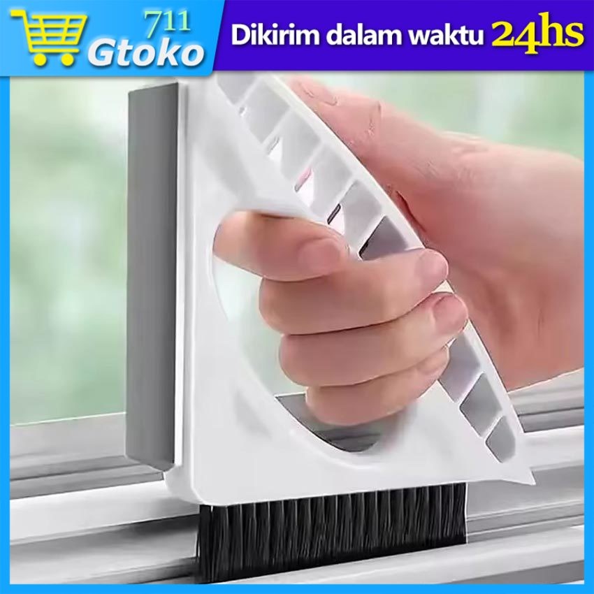 Sikat Pembersih Celah Sudut Jendela Aluminium Sliding Alat Pembersih Kaca Karet Wiper Multifungsi Cl