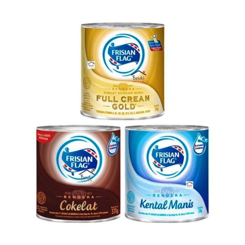 

Frisian flag kaleng coklat plain gold 370gr 490gr