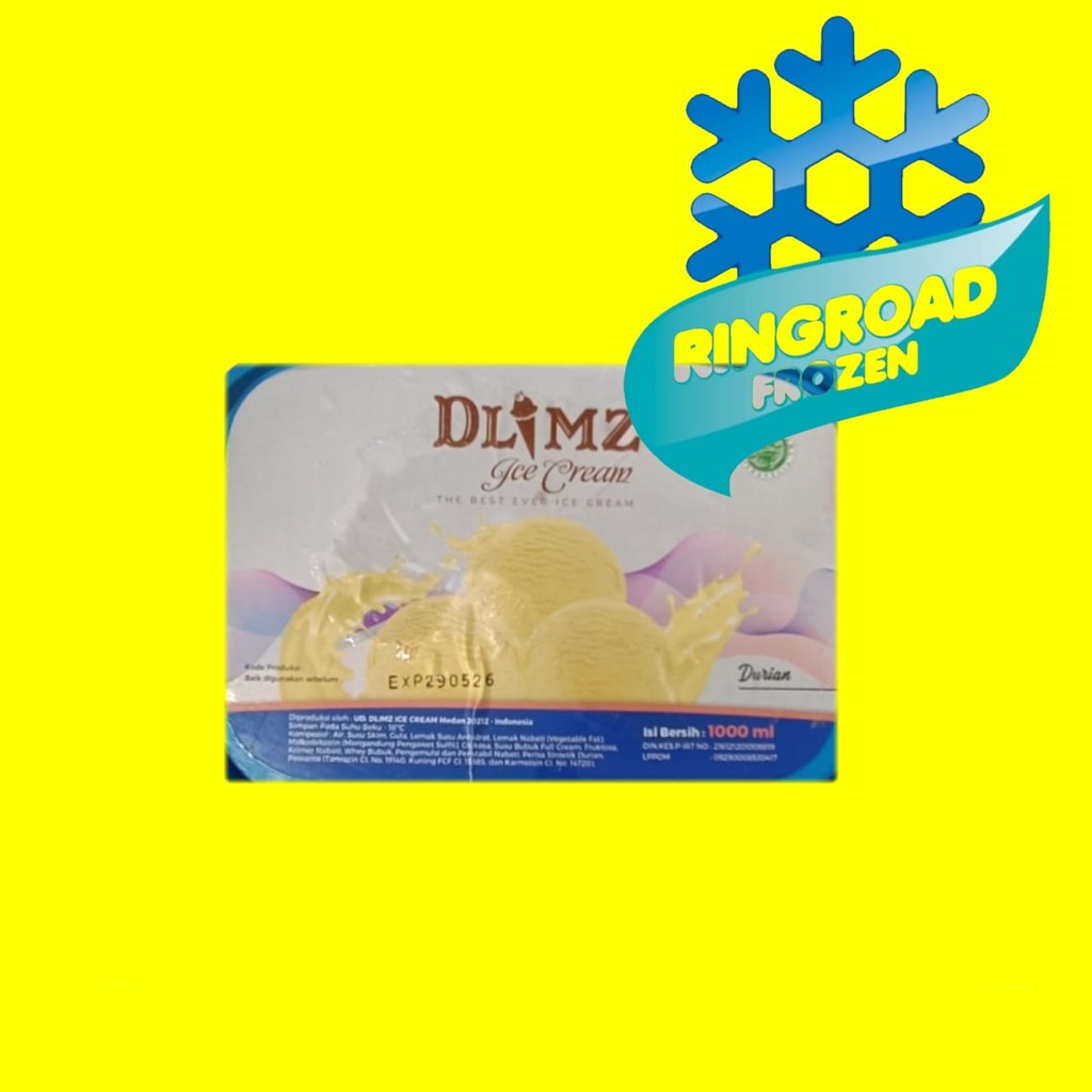 

DLIMZ ICE CREAM DURIAN 1 LITER