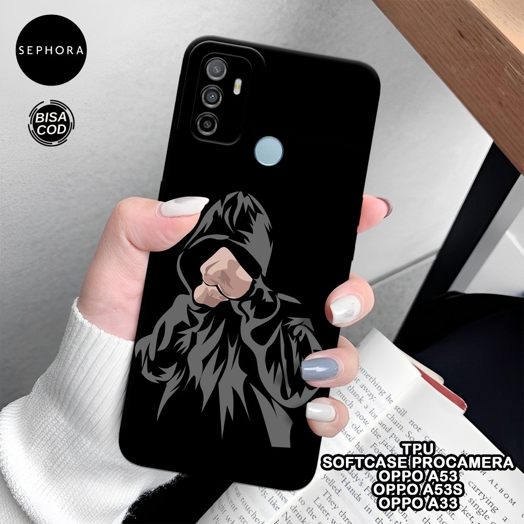 Softcase OPPO A53/A53s/A33 Terbaru - Fashion Case Hitam - Case OPPO A53/A53s/A33 - Case Pro Camera -