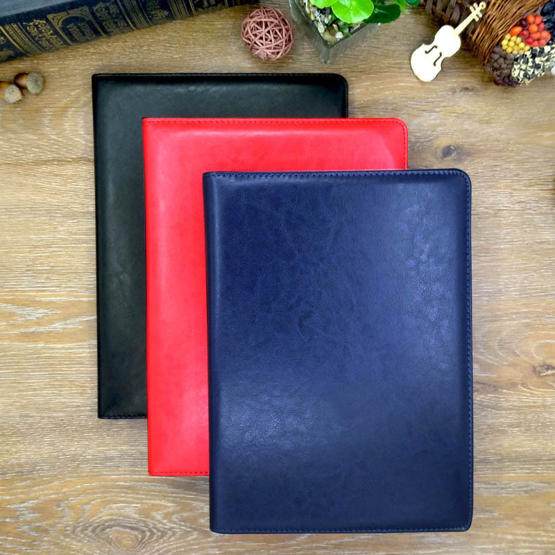 

MQQ Leather A4 Padfolio Compendium File Folder Organizer A4 Folder Multifunctional Folder With Calculator Office Supplies