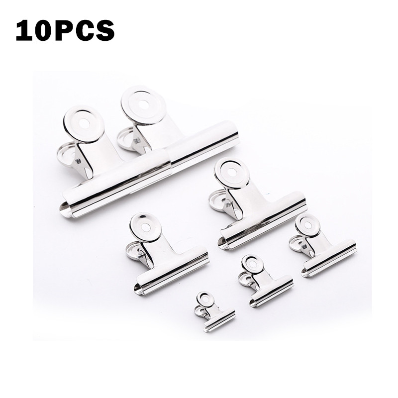 

10p Powerful Metal Clip Stationery Office Supplies Household Folder Fixing Small Book Clip Extra Large Sketch Board Drawing Clip