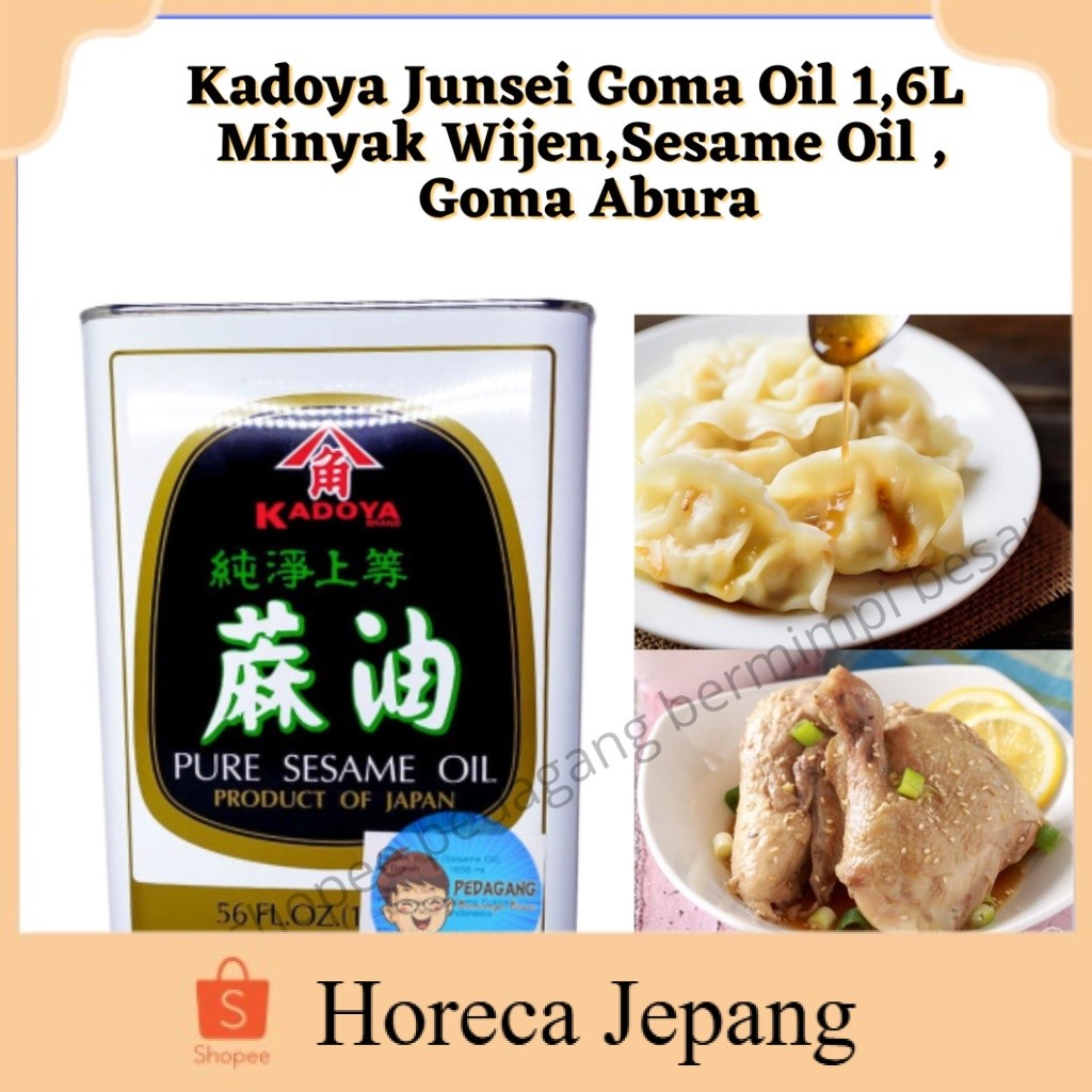 

Kadoya Junsei Goma Oil 1,6L | Minyak Wijen | Sesame Oil | Goma Abura