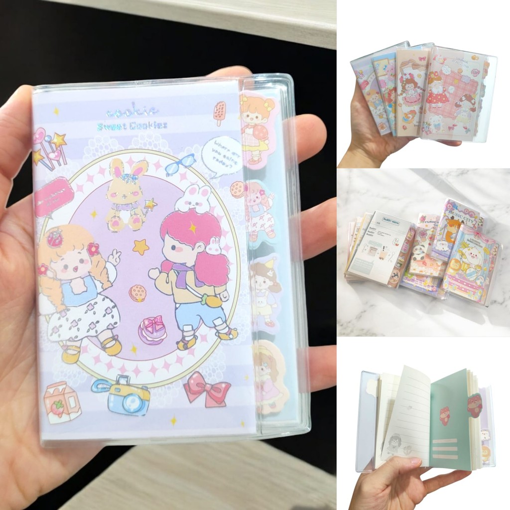 

JP Buku Diary Notes Karakter dengan Sampul dan Pembatas A7 ATK Alat Tulis Kantor Sekolah Anak Buku Tulis Mini Note Book Pad