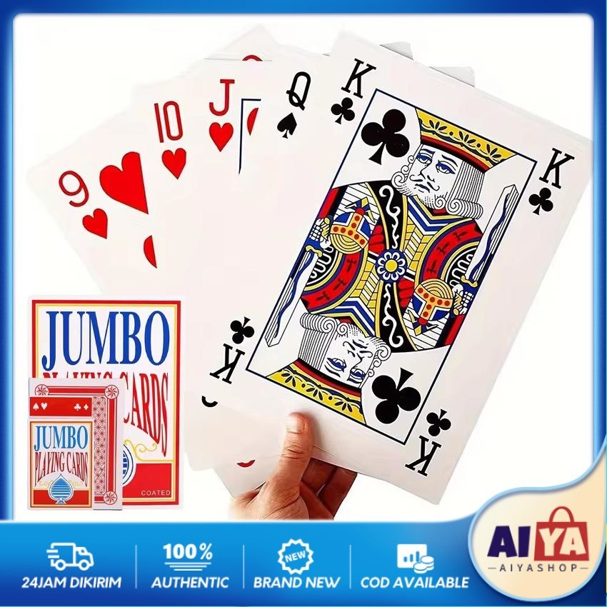 Kartu Remi Poker Jumbo / Playing Cards / Boardgame / Mainan Besar Big Size 54 Lembar