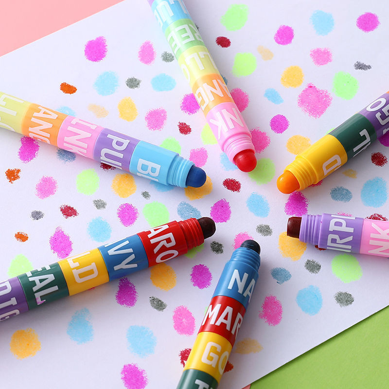 

Haile 12/6 Colors Rainbow Mini Splicing Highlighter Markers Pen Pastel Gel Office School Stationery Painting Mark Art Supplies