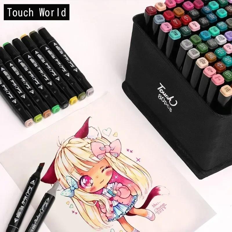 

Kids Students Dual Head Manga Drawing Pens Art Supplies 12/48 Colors Single Art Markers Brush Pen Sketch Alcohol Based Markers
