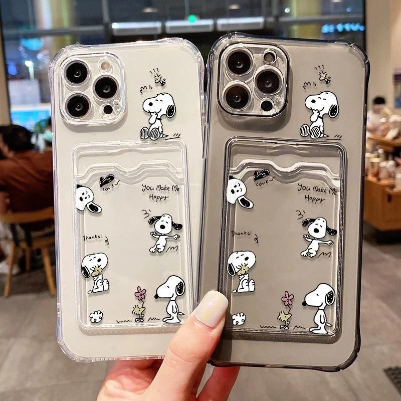 SoftCase ATM ID Card Snoopy pattern Casing For Realme Note 60 60x 50 Narzo N63 N61 10 N53 50A 50i Pr