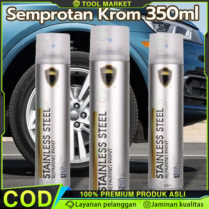 

【HOT】READY STOCK Spray Chrome Cat Semprotan Krom Tanpa Karat 350ml Warna Stainless Steel Paint Chrome Pain Krum Stainless Automotive Metallic