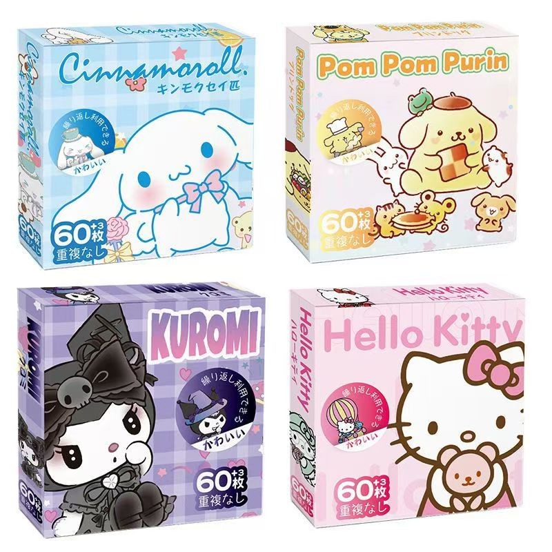 

60Pcs Hello Kitty Kuromi Cinnamoroll Pochacco Stickers for Kids Girls DIY Laptop Phone Diary Cute Cartoon Sanrio Sticker