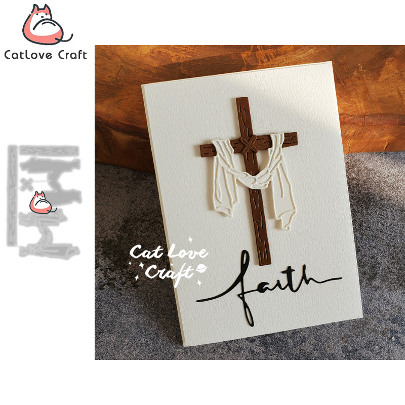 

Catlove Cross Crucifixion Easter Metal Cutting Dies Scrapbooking Stencil Die Cuts Card Making DIY Craft Embossing New Dies 2022