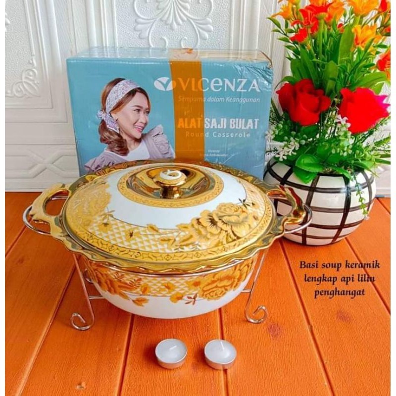 Prasmanan Wadah Saji Bulat Keramik Vicenza B-681