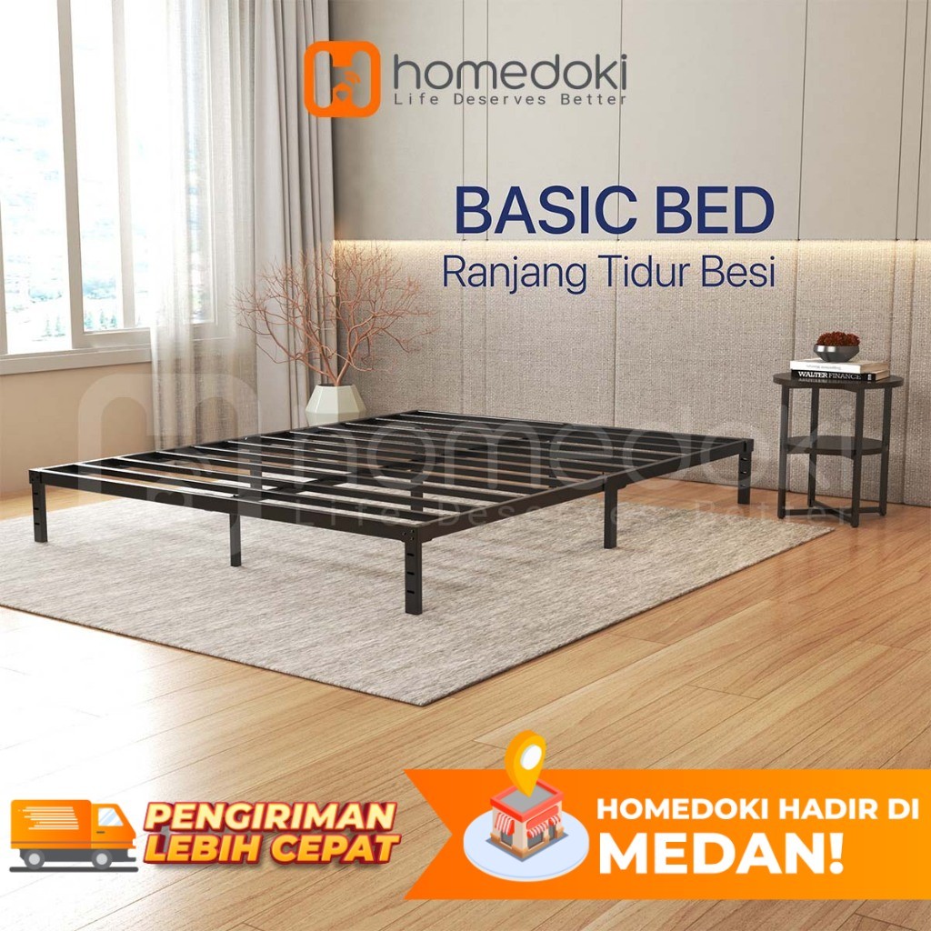 Homedoki Basicbed / Dipan Tempat Tidur / Dipan Kasur 160x200 / Dipan Kasur 180x200 / Dipan Kasur / R
