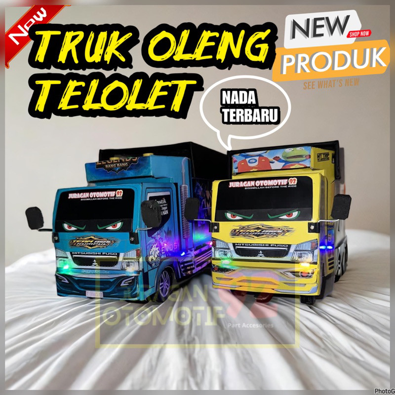 MOBIL MAINAN TRUK OLENG SUARA TELOLET BASURI TRUCK MINIATUR