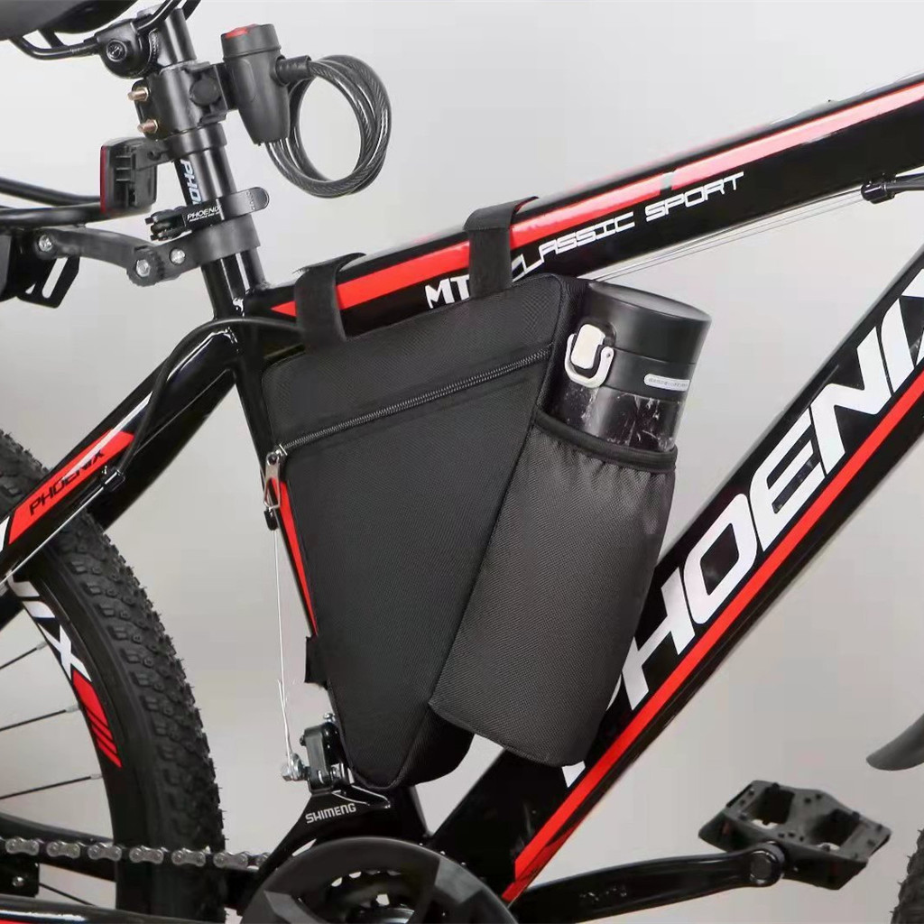 Bike Bicycle Bag Waterproof Frame Front Tube Triangle Bag Mobile Phone Tools Bag Water Bottle Holder