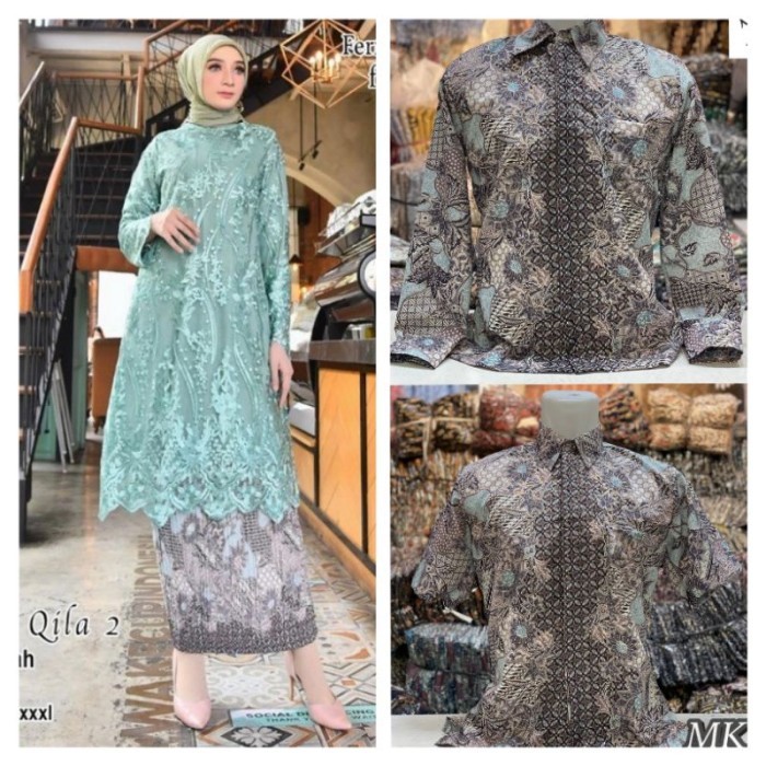 Setelan Kebaya Couple 2022 / Kebaya Couple Modern / Dress Couple - Wardah, M