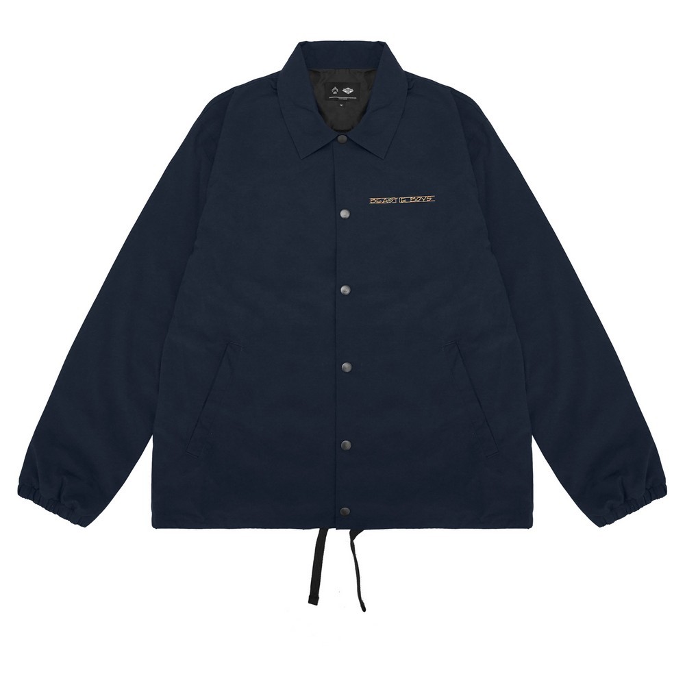 Three2nd x Beastie Boys Jaket Coach Pria Regular Fit Ill Communication 050225