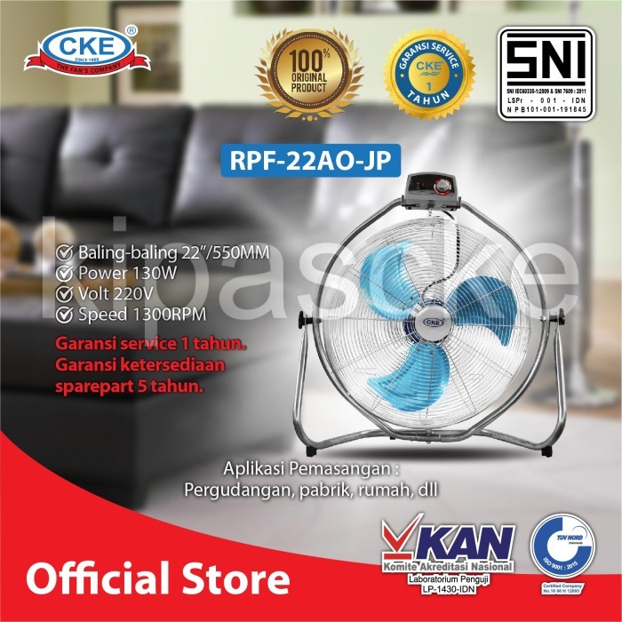 CKE Rotary Powerfull Fan 22 Inch Kipas Angin Rumah