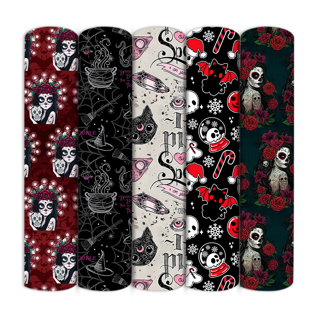 

Horror Bone Skull Skeleton Printed Polyester Pure Cotton Material Patchwork sewing Tool Quilting Fabrics Quilt