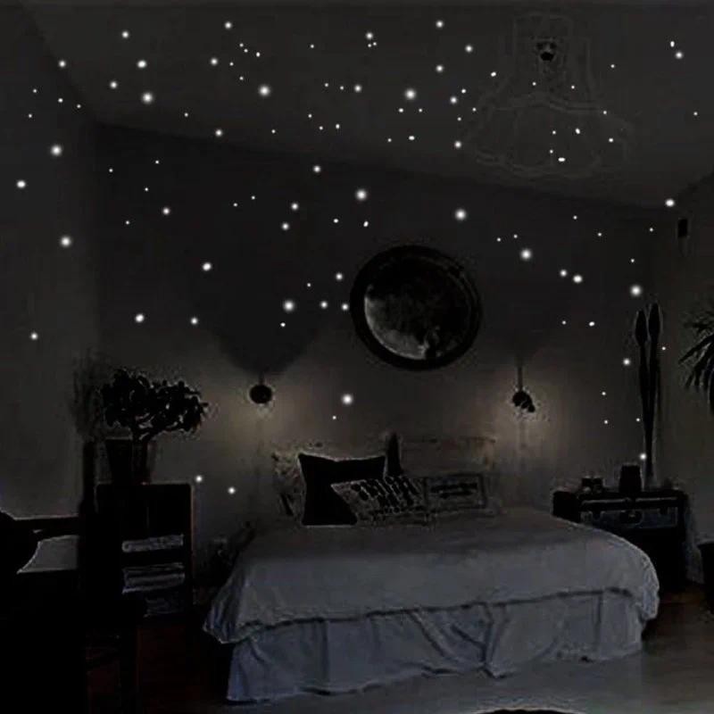 

407pcs Luminous Wall Stickers Wall Decor Glow In The Dark Star Vinyl Sticker for Kid Room Creative Fluorescent Party Decoration
