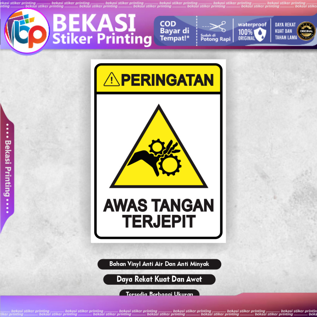 

Stiker Peringatan Awas Tangan Terjepit Stiker Awas Tangan Stiker Safety