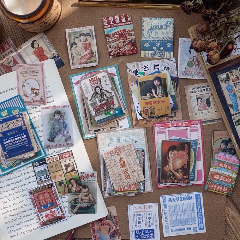

sticker deco journaling chinese vintage