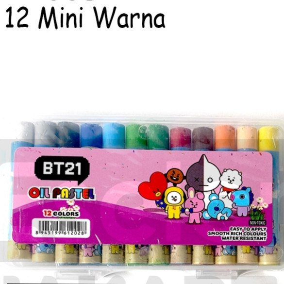 

LPP Crayon Pastel Fancy BT21 12 Warna / Oil Pastel Mini