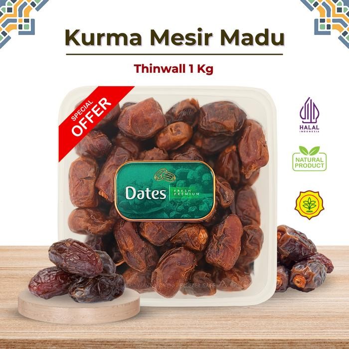 

Kurma Mesir Madu 1 Kg | Jumbo Manis Kurma Arab Oleh Oleh Haji Umroh - 1 Kg