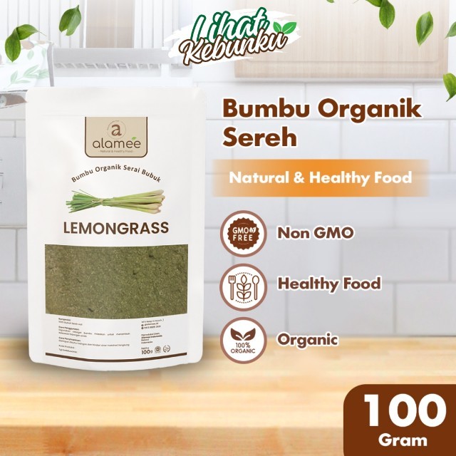 

ALAMEE Sereh Bubuk Lemongrass Powder Bumbu Dapur Organik Serai Murni Asli Tanpa Campuran 100g LIHAT KEBUNKU
