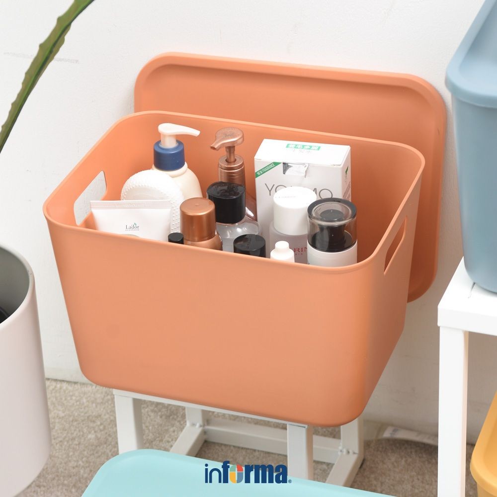Informa 32.5x24.5x19 cm Lolla Kotak Penyimpanan - Oranye Kotak Serbaguna Wadah Simpan Storage Box Bo