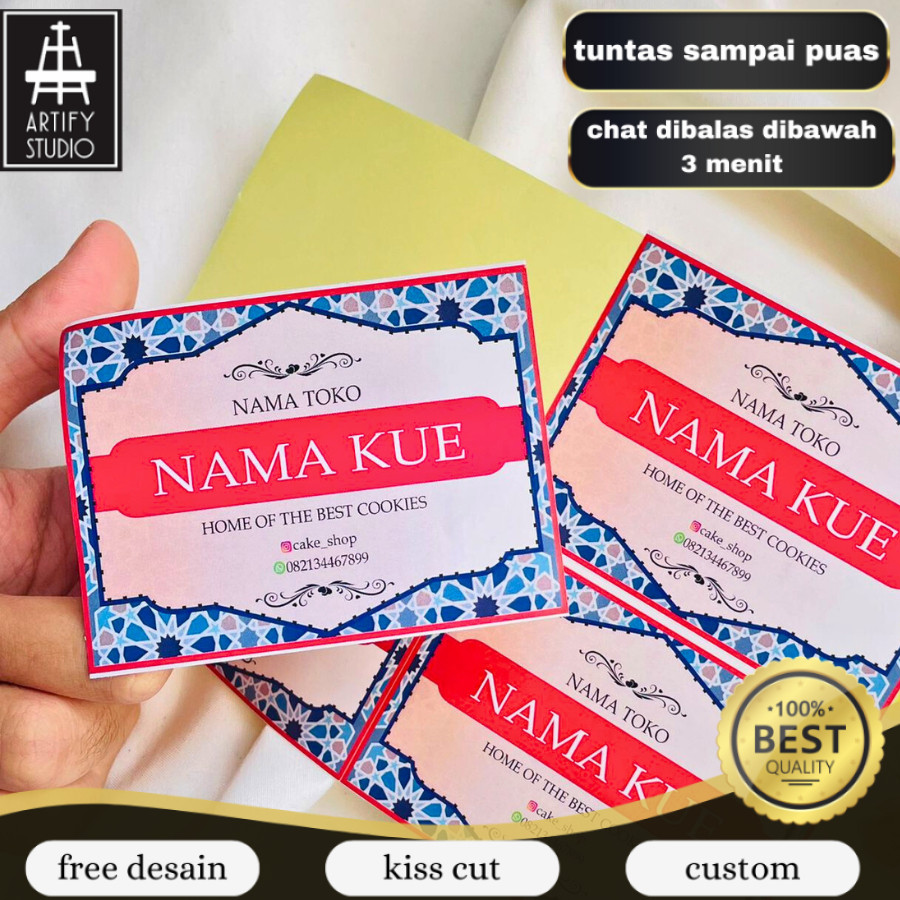 

Artify Sticker Label Idul Fitri - Sticker Toples Kue Kering - Stiker Persegi Panjang bahan chromo