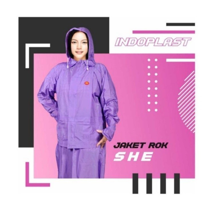 [Tiara Kencana] Jas Hujan Jaket Rok She Indoplast