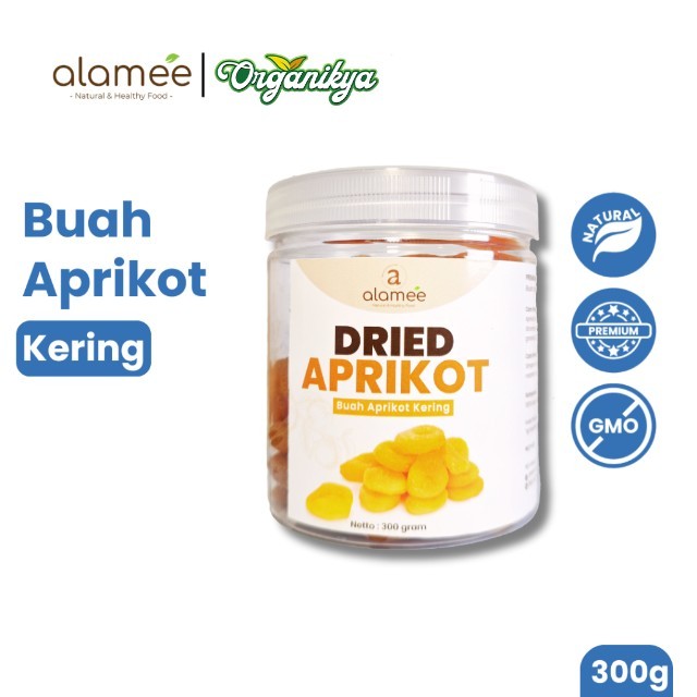 

ALAMEE Dried Apricot Buah Aprikot Kering Dried Fruit Apricots Tanpa Biji Cemilan Buah Sehat 300gr organikya