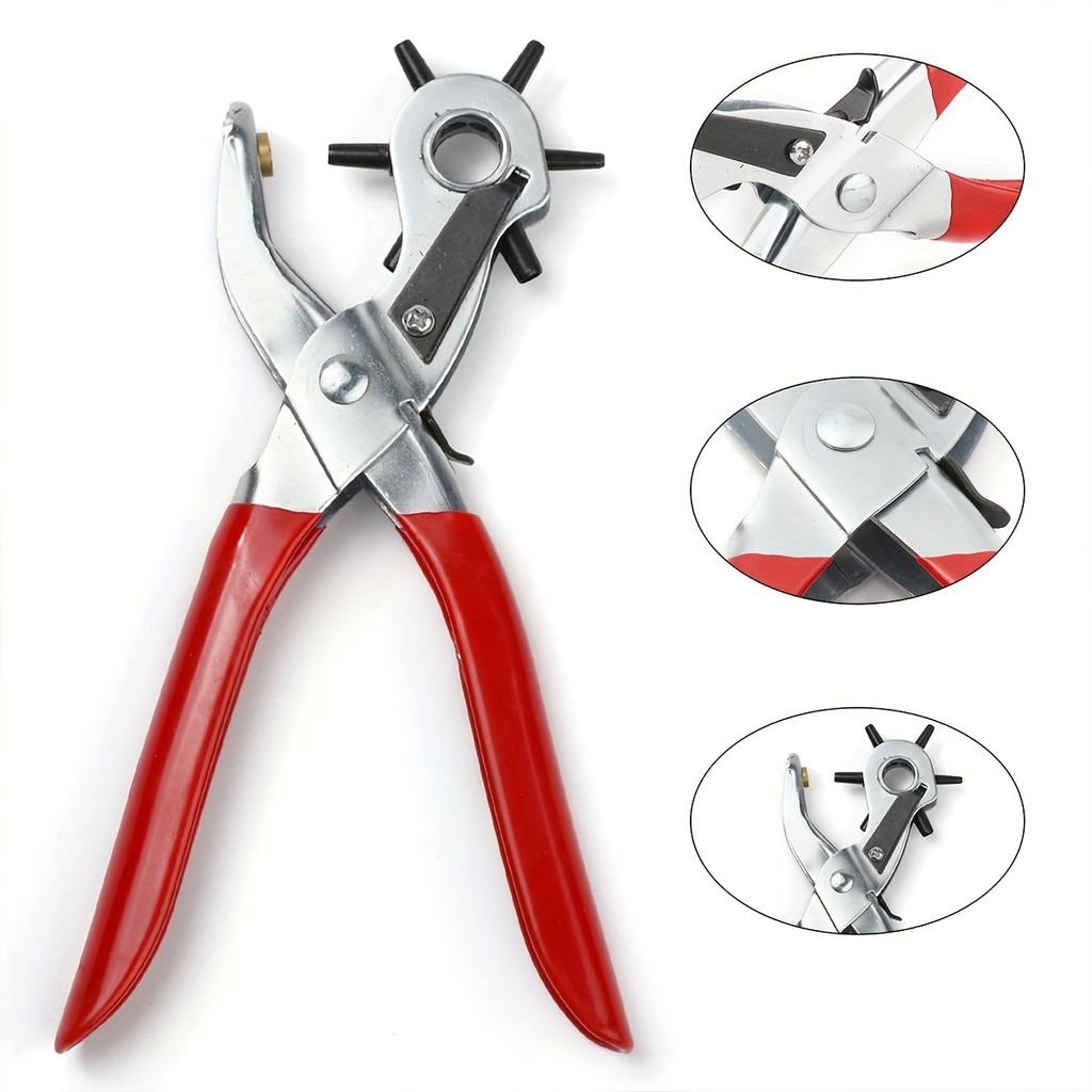 

Leather Belt Hole Punch Plier Kit Hole Eyelet Puncher Sewing Machine Bag Watchband Strap Household Leathercraft Hand Tools Set