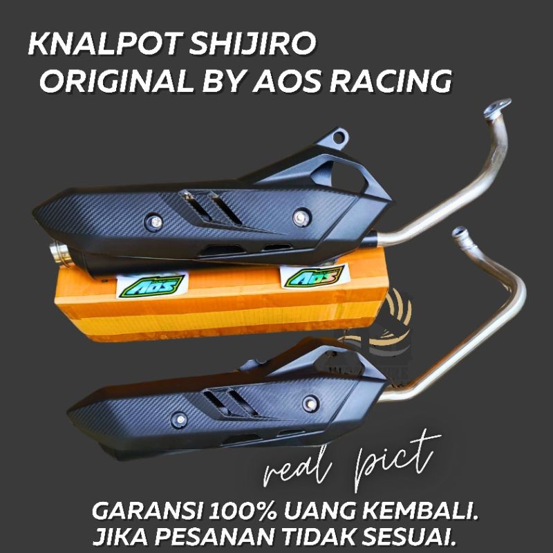 Knalpot type KENOCHI Original Aos Racing TB Vario Cover stenlis New Scoopy Beat Deluxe fi esp Karbu 