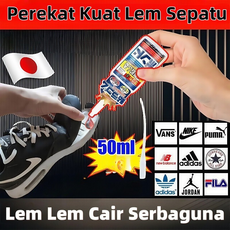 

Lem Sepatu Super Kuat Serbaguna 50ml | Lem Sepatu Super Kuat Anti Air | Lem Sepatu Premium Super Kuat