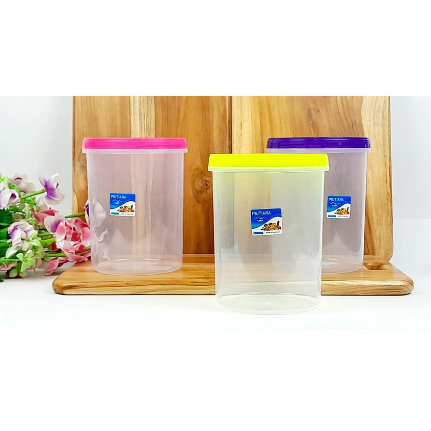 Toples Bulat plastik - kacang - makanan Bulat 2 KG KMP Mutiara