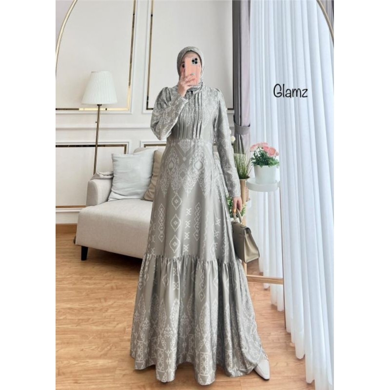 Gamis Wanita Muslim Kamaria 3 / Dress Set Hijab Original Glamz Ori