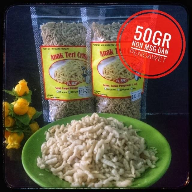 

Anak Teri crispy 50gr Teri Medan crispy